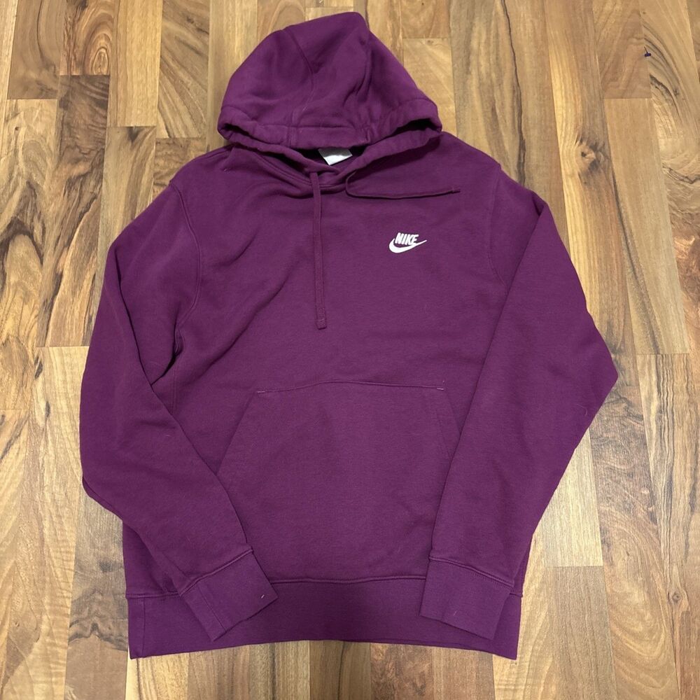 Nike Embroidered Purple Pullover Hoodie Size Medium Great Condition